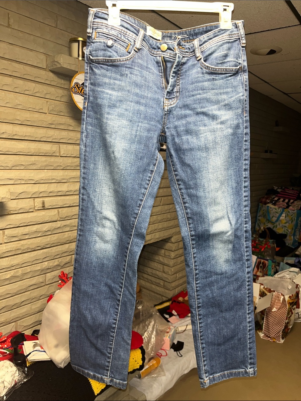 Pilcro Medium Wash Blue Straight Jeans
